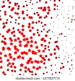 Dark Red vector background with colorful stars. Blur decorative design in simple style with stars. Design for your business promotion.
