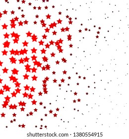 Dark Red vector background with colorful stars. Decorative illustration with stars on abstract template. Design for your business promotion.