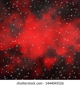 Dark Red vector background with colorful stars. Blur decorative design in simple style with stars. Pattern for wrapping gifts.