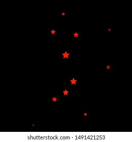 Dark Red vector background with colorful stars. Colorful illustration with abstract gradient stars. Pattern for new year ad, booklets.
