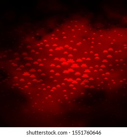Dark Red vector background with colorful stars. Colorful illustration in abstract style with gradient stars. Design for your business promotion.