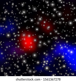 Dark Red vector background with colorful stars. Colorful illustration with abstract gradient stars. Theme for cell phones.