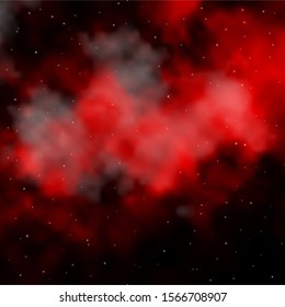 Dark Red vector background with colorful stars. Shining colorful illustration with small and big stars. Theme for cell phones.