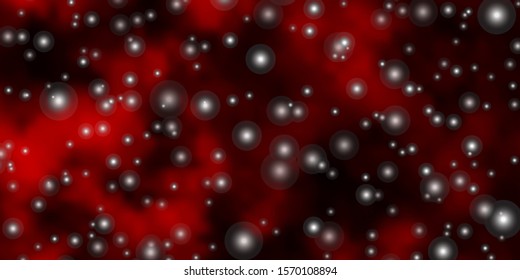 Dark Red vector background with colorful stars. Blur decorative design in simple style with stars. Pattern for websites, landing pages.