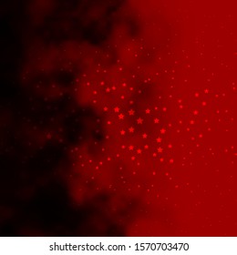 Dark Red vector background with colorful stars. Colorful illustration with abstract gradient stars. Pattern for new year ad, booklets.