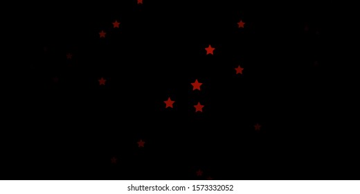 Dark Red vector background with colorful stars. Blur decorative design in simple style with stars. Pattern for new year ad, booklets.