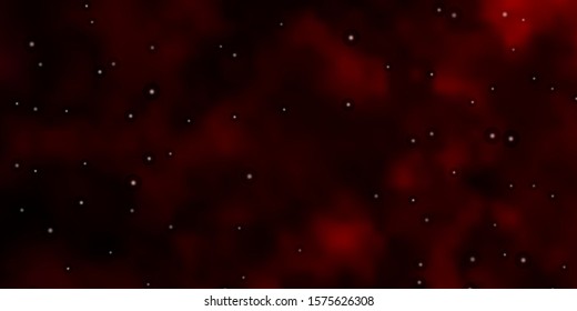 Dark Red vector background with colorful stars. Shining colorful illustration with small and big stars. Pattern for websites, landing pages.