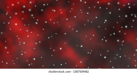 Dark Red vector background with colorful stars. Modern geometric abstract illustration with stars. Pattern for new year ad, booklets.