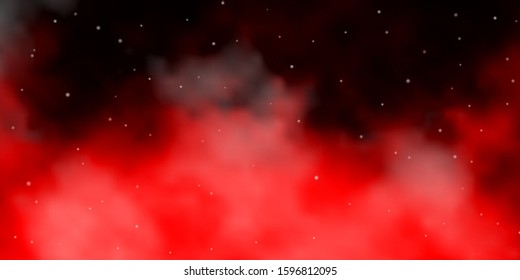 Dark Red vector background with colorful stars. Colorful illustration with abstract gradient stars. Pattern for websites, landing pages.