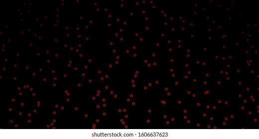 Dark Red vector background with colorful stars. Decorative illustration with stars on abstract template. Design for your business promotion.