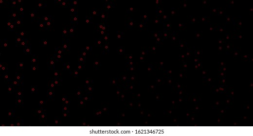 Dark Red vector background with colorful stars. Blur decorative design in simple style with stars. Best design for your ad, poster, banner.