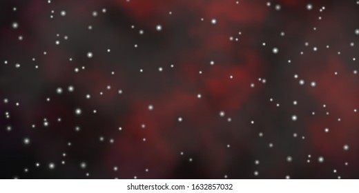 Dark Red vector background with colorful stars. Colorful illustration with abstract gradient stars. Pattern for new year ad, booklets.