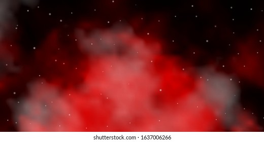 Dark Red vector background with colorful stars. Shining colorful illustration with small and big stars. Theme for cell phones.