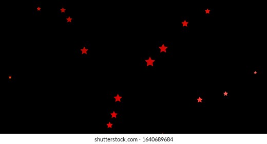 Dark Red vector background with colorful stars. Colorful illustration with abstract gradient stars. Pattern for websites, landing pages.