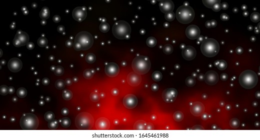 Dark Red vector background with colorful stars. Colorful illustration in abstract style with gradient stars. Best design for your ad, poster, banner.