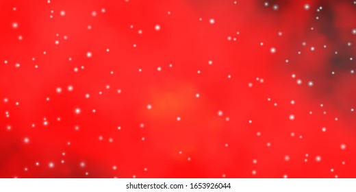 Fondo vector rojo oscuro con estrellas coloridas. Brillante ilustración colorida con estrellas pequeñas y grandes. Diseño para su promoción empresarial.