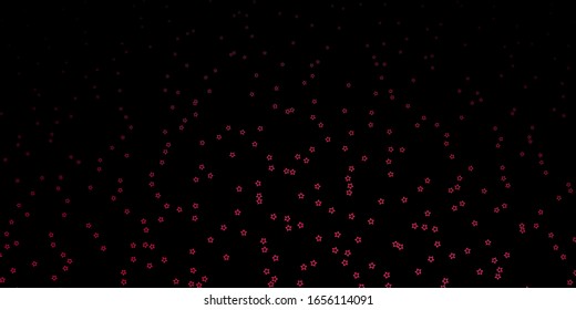 Dark Red vector background with colorful stars. Colorful illustration in abstract style with gradient stars. Design for your business promotion.
