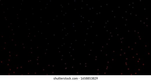 Fondo vector rojo oscuro con estrellas coloridas. Ilustración colorida en estilo abstracto con estrellas degradadas. Diseño para su promoción empresarial.