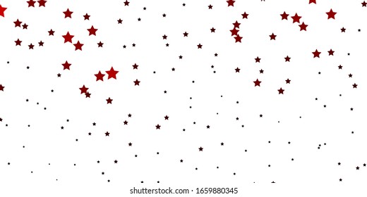 Dark Red vector background with colorful stars. Colorful illustration in abstract style with gradient stars. Pattern for wrapping gifts.