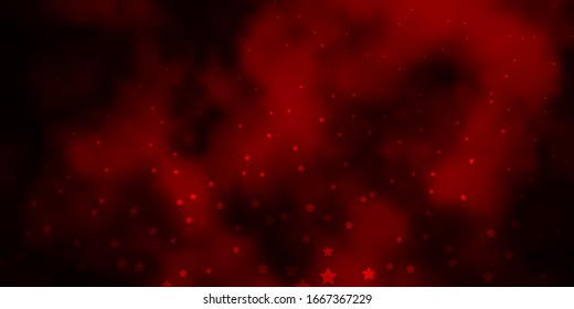 Dark Red vector background with colorful stars. Modern geometric abstract illustration with stars. Pattern for wrapping gifts.