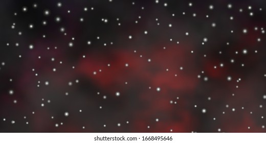 Dunkelrote Vektorillustration mit bunten Sternen. Farbige Illustration mit abstrakten Farbverlauf-Sternen. Muster für neue Jahreswerbung, Broschüren.