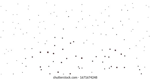 Fondo vector rojo oscuro con estrellas coloridas. Dibujo abstracto geométrico moderno con estrellas. Tema para teléfonos celulares.