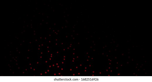 Fondo vector rojo oscuro con estrellas coloridas. Brillante ilustración colorida con estrellas pequeñas y grandes. Mejor diseño para tu anuncio, afiche, banner.