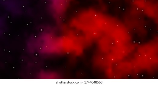 Dark Red vector background with colorful stars. Decorative illustration with stars on abstract template. Pattern for new year ad, booklets.