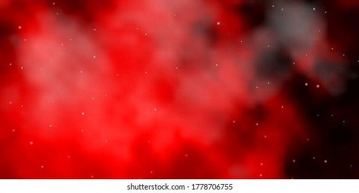 Fondo vector rojo oscuro con estrellas coloridas. Ilustración colorida con estrellas de gradiente abstractas. Patrón para sitios web, páginas de inicio.