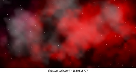 Dark Red vector background with colorful stars. Modern geometric abstract illustration with stars. Theme for cell phones.