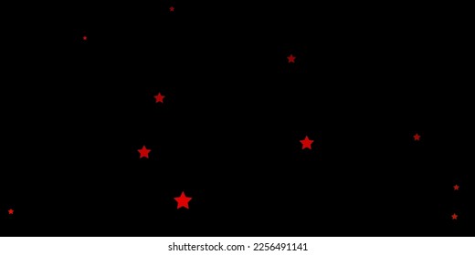 Dark Red vector background with colorful stars. Shining colorful illustration with small and big stars. Theme for cell phones.