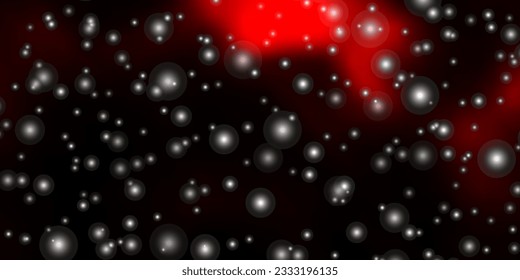 Fondo vector rojo oscuro con estrellas coloridas. Diseño decorativo desdibujado en un estilo sencillo con estrellas. Patrón de anuncios de año nuevo, folletos.