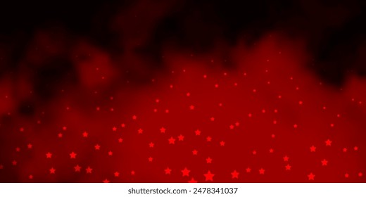 Fondo de Vector rojo oscuro con estrellas de colores. Ilustración colorida con estrellas de gradiente abstracto. El mejor diseño para su anuncio, póster, Anuncio.