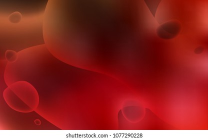 Dark Red vector background with curved circles. A sample with blurred bubble shapes. A completely new template for your business design.