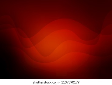 Dark Red vector background with curved circles. Modern gradient abstract illustration with bandy lines. Marble design for your web site.