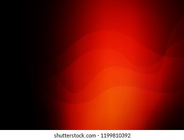 Dark Red vector background with curved circles. Glitter abstract illustration with wry lines. A new texture for your  ad, booklets, leaflets.