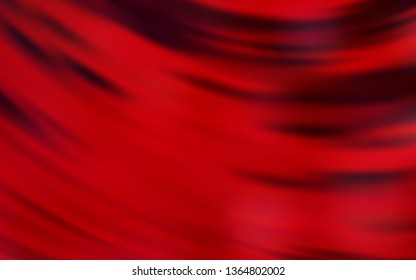 Dark Red vector background with curved lines. An elegant bright illustration with gradient. Template for cell phone screens.