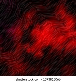 Dark Red vector background with curved lines. Illustration in abstract style with gradient curved.  Best design for your ad, poster, banner.