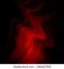 Dark Red vector background with curved lines. Abstract illustration with bandy gradient lines. Pattern for booklets, leaflets.