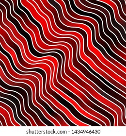 Dark Red vector background with curved lines. Colorful illustration, which consists of curves. Best design for your ad, poster, banner.