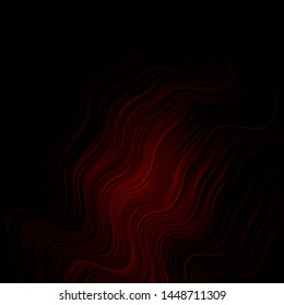 Dark Red vector background with curved lines. Abstract gradient illustration with wry lines. Pattern for websites, landing pages.