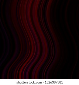 Dark Red vector background with curved lines. Colorful illustration in abstract style with bent lines. Template for your UI design.