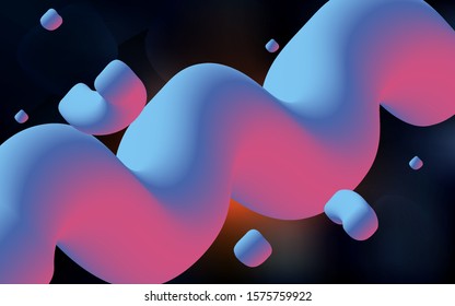 Dark Red vector background with curved circles. A completely new color illustration in memphis style. The best blurred design for your business.