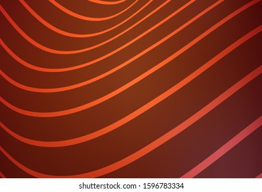 Dark Red vector background with curved lines. Shining illustration, which consist of blurred lines. The best blurred design for your business.