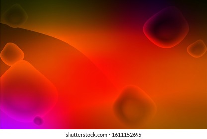 Dark Red vector background with curved circles. Creative geometric illustration in memphis style with gradient. A new texture for your  ad, booklets, leaflets.