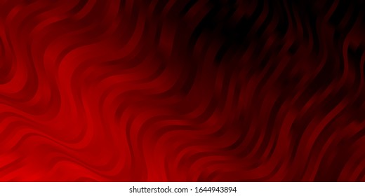 Fondo vectorial rojo oscuro con líneas curvas. Ilustración en estilo abstracto con degradado curvado.  Plantilla para el diseño de la interfaz de usuario.