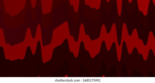 Dark Red vector background with curved lines. Colorful abstract illustration with gradient curves. Pattern for websites, landing pages.