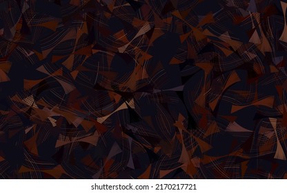Dark Red vector background with curved lines.
