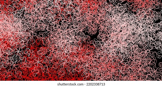 Borde vectorial rojo oscuro con líneas curvas. Ilustración en estilo abstracto con degradado curvo.  Diseño inteligente para sus promociones.