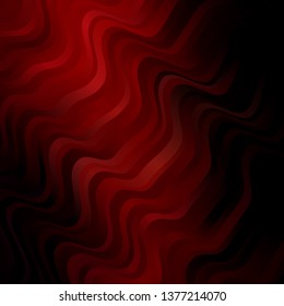 Dark Red vector background with curves. Colorful illustration, which consists of curves. Best design for your posters, banners.